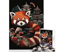 Puzzle per adulti 1000 pezzi Tempio del panda rosso Decorazione per la casa Giocattoli Ottimi regali e giocattoli Gioco per famiglie Migliorare l'amore tra coppie Dimensioni 38x52cm