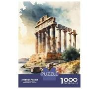 Puzzle Per Adulti 1000 Pezzi Temple of Poseidon Sounion Puzzle Per Adolescenti Giochi Rilassanti Un'opera D'arte Regali Unici Per Compleanno E Natale 70x50cm/1000pcs