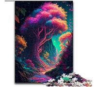 Puzzle per adulti 1000 pezzi "Terra delle fate e foresta" in legno,ideali per il divertimento in famiglia,il relax e come regalo per le feste,50x75cm Impegnativo e divertente,attività per famiglie
