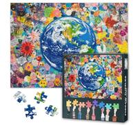 Puzzle per adulti 1000 pezzi terra puzzle 1000 pezzi temi planetari graffiti impegnativi puzzle per donne decorazione soggiorno dimensioni 70 x 50 cm