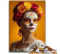 Puzzle per adulti 1000 pezzi Teschio messicano Ragazze Antistress Sfida difficile Arredamento e regali unici per la casa 26x38cm