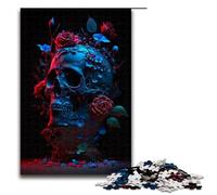 Puzzle per adulti 1000 pezzi Teschio scuro Puzzle Giochi Giocattoli Regalo Adatto per la decorazione del desktop 75x50cm