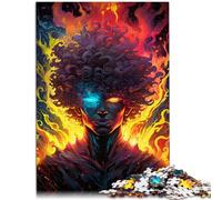 Puzzle per adulti, 1000 pezzi, testa da uomo con capelli colorati, puzzle impossibile incoraggia l'amore tra coppie per adolescenti dai 14 anni in su, 26 x 38 cm