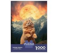 Puzzle Per Adulti 1000 Pezzi Teton Cat X Pizza Sun Puzzle Rompicapo Gioco Difficile Regali Difficili Per Amici E Familiari 70x50cm/1000pcs