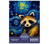 Puzzle Per Adulti 1000 Pezzi The Starry Night Raccoon Puzzle Per Adulti Gioco Rompicapo Analisi E Logica Attività Divertenti A Casa 70x50cm/1000pcs