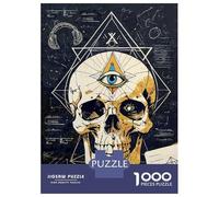 Puzzle Per Adulti 1000 Pezzi Third Eye Skull Journal Puzzle Per Adolescenti Giochi Per Famiglie Sfida Difficile Aiuta L'esercizio Del Cervello 38x26cm/1000pcs