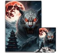 Puzzle per adulti 1000 pezzi Tigre bianca Puzzle impossibile per adulti Relax e sfida, arte decorativa colorata per la casa, amici 50x75CM/19,68x29,52 pollici