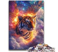Puzzle per adulti 1000 pezzi Tigre cosmica, gioco per famiglie antistress, sfida difficile, un'opera d'arte per età 14+ 26X38CM