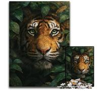 Puzzle per adulti 1000 pezzi Tigre della giungla Puzzle in legno Difficile e impegnativo, Ottimi regali e giocattoli per età 14 50X75CM