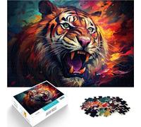 Puzzle per adulti 1000 pezzi Tigre feroce colorato Il Puzzle Regali di Babbo Natale Segreto 19,7 "x 29,5" Adatto per adolescenti da 14 anni e oltre
