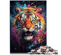 Puzzle per adulti 1000 pezzi Tigre Giocattolo educativo Anti-Stress Puzzle 26x38cm Sollievo dello Stress Staycation Uccidere il Tempo