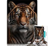 Puzzle per adulti 1000 pezzi "Tigre mi guarda negli occhi" 1000 pezzi per adulti, giocattolo educativo intellettuale decomprimente, regalo di compleanno (dimensioni 38x26cm)