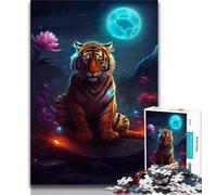 Puzzle per adulti 1000 pezzi Tigre mistica su Marte 1000 pezzi per adolescenti antistress per trascorrere il tempo in casa e per l'interazione genitore-figlio 75x50cm