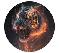 Puzzle per adulti 1000 pezzi Tigre Puzzle rotondo da 1000 pezzi Gioco interattivo per famiglie, adatto per età 14+ 67,5x67,5 cm