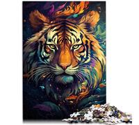 Puzzle per adulti 1000 pezzi Tigre Puzzle tagliato con precisione 26x38cm Sollievo dello Stress Staycation Uccidere il tempo per i giovani di 14 anni