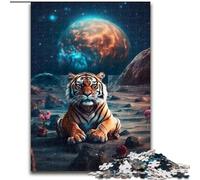 Puzzle per adulti, 1000 pezzi "Tigre su Marte" in legno, intrattenimento rilassante, regalo di Natale perfetto e decorazione per la casa, 1000 pezzi(50x75cm)