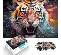 Puzzle per adulti 1000 pezzi Tigre violenta e arrabbiata puzzle divertenti in famiglia, 26 x 38 cm, regalo di compleanno regali decorazione da parete per adolescenti di 14 anni e più