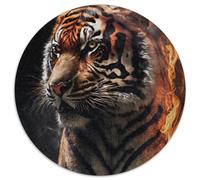 Puzzle per adulti 1000 pezzi Tigri della Fiamma Puzzle di cartone Gioco rompicapo per adolescenti, regalo perfetto per le vacanze 67,5x67,5 cm