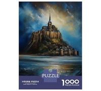 Puzzle Per Adulti 1000 Pezzi Timeless Mont Saint Michel Puzzle Rompicapo Gioco Difficile Regali Difficili Per Amici E Familiari 38x26cm/1000pcs