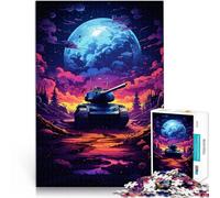 Puzzle per adulti, 1000 pezzi, tipo carro armato, giocattolo da gioco sofisticato, con parti completamente intrecciate, 26 x 38 cm