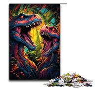 Puzzle per adulti 1000 pezzi Tirannosauro Rex alla ricerca della preda Puzzle in legno Giocattoli educativi per l'apprendimento Giochi per famiglie 75x50 cm