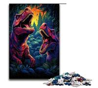 Puzzle per adulti 1000 pezzi Tirannosauro Rex alla ricerca di prede regalo di compleanno per ragazzi dai 14 anni in su 75x50 cm