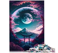 Puzzle per adulti 1000 pezzi Torii gate Full Moon Family Fun Jigsaws per è ideale come regalo per tutta la famiglia 50 x 70 cm