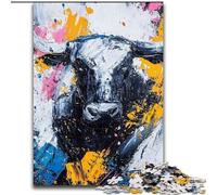 Puzzle per adulti 1000 pezzi Toro nero e oro, adatto per età dai 14 anni in su Giochi educativi per la casa Giocattoli fai da te Opere d'arte Regalo (dimensioni 26x38cm)