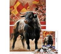 Puzzle per adulti 1000 pezzi Toro ribelle della corrida giocattolo educativo regalo per compleanni gioco pratico collezione di artisti belle arti dimensioni 50x75cm