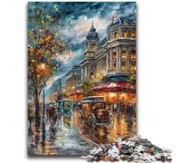 Puzzle per adulti 1000 pezzi Torre Eiffel dipinto a olio giocattoli educativi di apprendimento giochi per famiglie migliorano l'amore tra coppie 26x38cm