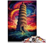 Puzzle per Adulti 1000 pezzi Torre Pendente di Pisa Italia Puzzle di attività familiari 19,7 "x 29,5" Miglior Regalo Adatto per Adolescenti da 14 Anni e Più