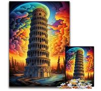 Puzzle per adulti 1000 pezzi Torre pendente di Pisa Italia Puzzle per adulti per arredamento casa Ideale regalo di Natale e Capodanno per adolescenti 1000 pezzi (75x50 cm)