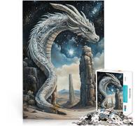 puzzle per adulti 1000 pezzi Totem del drago Fatto di carta,per età pari o superiore a 14 anni Vacanze a casa: ammazzare il tempo Giochi Giocattoli Regalo。misurare:38x52cm/14.96x20.47pollice