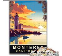 Puzzle per adulti 1000 pezzi Tramonto a Monterey, per età 14 anni e oltre Decorazione per la casa come regalo per tutta la famiglia e gli amici 75x100cm