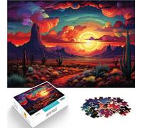 Puzzle per adulti 1000 pezzi Tramonto nel deserto Decorazione per la casa Puzzle 26x38cm Migliorare l'amore tra le coppie per i giovani di 14 anni