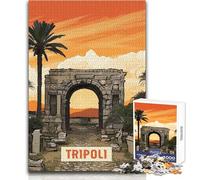 Puzzle per adulti 1000 pezzi Tripoli Family Fun & Game Night Taglio di precisione Regalo per compleanni Dimensioni 50x75cm