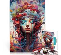 Puzzle per adulti 1000 pezzi Trippy Art Spielzeug-Intellektuelles Spiel Geeignet für die Schreibtischdekoration75x50cm