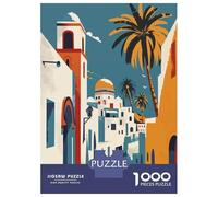 Puzzle Per Adulti 1000 Pezzi Tunis Cityscape Puzzle Per Adolescenti Giochi Rilassanti Analisi E Logica Riduzione Dello Stress Regali 38x26cm/1000pcs