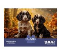 Puzzle Per Adulti 1000 Pezzi Two English Springer Spaniels in Autumn Forest Puzzle Giochi Rilassanti Offerta Regalo Di Compleanno Come Regali Per Tutta La Famiglia 52x38cm/1000pcs