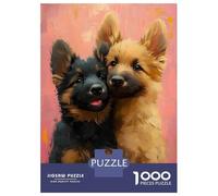 Puzzle Per Adulti 1000 Pezzi Two German Shepherd Puppies Puzzle Per Adulti Giochi Rilassanti Gara Di Velocità Manuale Offerta Come Regalo Per Tutta La Famiglia 52x38cm/1000pcs