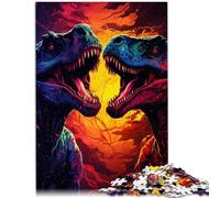 Puzzle per adulti 1000 pezzi Tyrannosaurus Rex alla ricerca di bottino gioco di famiglia per e 26x38cm Gioco impegnativo e gioco di famiglia