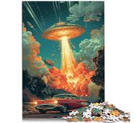 Puzzle per adulti 1000 pezzi UFO e Auto Art Giocattolo Puzzle fai da te 26x38 cm Aiuta il cervello ad allenare i giocattoli avvincenti e promuovere la pazienza