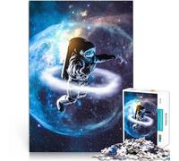 puzzle per adulti 1000 pezzi Un anello di fumo circonda l'astronauta Fatto di cartone Adatto a persone dai 14 anni in su Gioco intellettuale Regalo divertente per la famiglia misurare：38x52cm