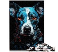 Puzzle per adulti, 1000 pezzi, un cane, un nero, il puzzle allevia lo stress staycation uccidere il tempo adatto per adolescenti dai 14 anni e oltre 26 x 38 cm