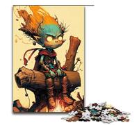 Puzzle per adulti 1000 pezzi Un elfo saggio e un folletto magico. Ogni pezzo è unico. Gioco stimolante e divertente per tutta la famiglia. 75x50 cm.