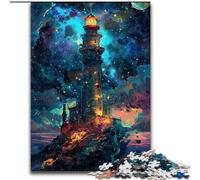 Puzzle per adulti, 1000 pezzi Un faro nel cielo notturno Puzzle in cartone perfetti per adolescenti e collezionisti, ideale come decorazione per la casa e regalo da viaggio Dimensioni 38x26cm