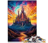 Puzzle per adulti 1000 pezzi Un grande castello sopra la città sollievo dallo stress 26x38cm Migliora l'amore tra le coppie per adolescenti dai 14 anni