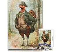 Puzzle per adulti 1000 pezzi Un tacchino come cacciatore Giochi rilassanti Sfida difficile Regalo per compleanni Dimensioni 38x26cm
