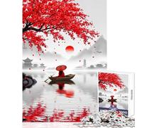 Puzzle per adulti 1000 pezzi Un viaggio tranquillo in rosso Giocattolo educativo Regalo divertente per gioco educativo Difficile e impegnativo Dimensioni 38x52cm