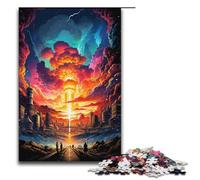 Puzzle per adulti 1000 pezzi "Una città su un pianeta strano e psichedelico" regalo di compleanno regali per adolescenti dai 14 anni in su 1000 pezzi (38x26 cm)